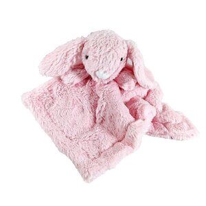 Manhattan Kids Pink Bunny Lovey  Security Blanket 13" Fluffy Plush